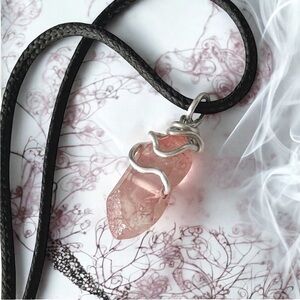 5 For $25💫Cotton Candy Quartz Pendant Necklace